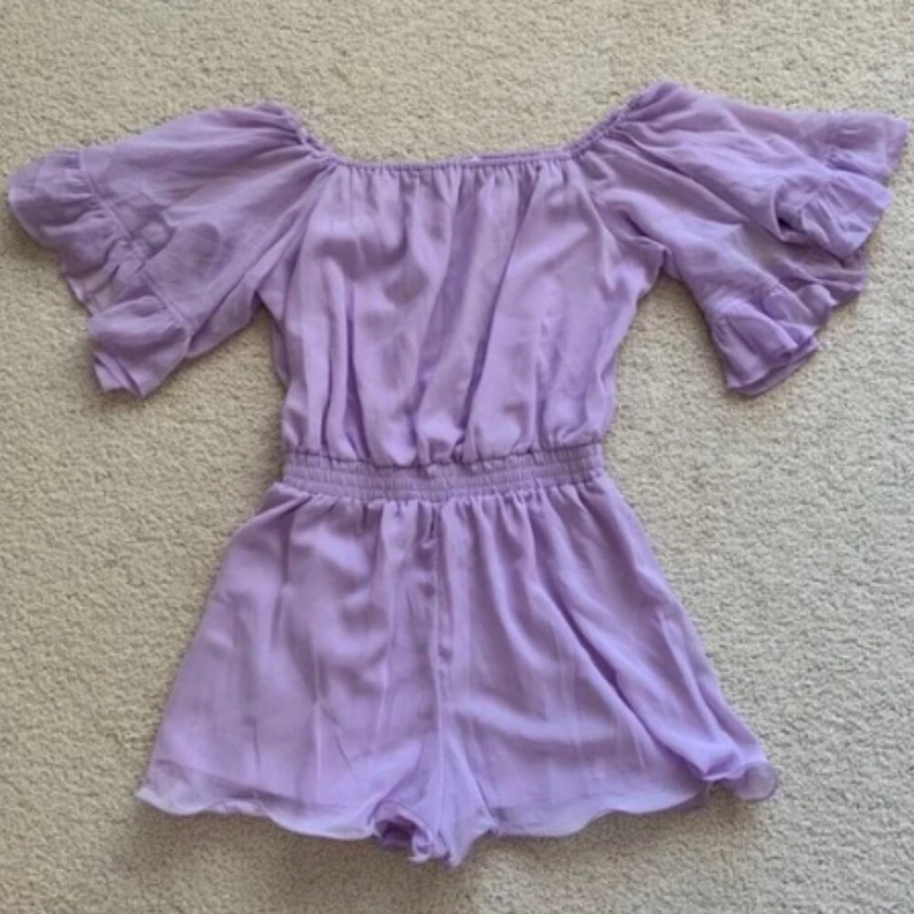 Endless Ross Purple Ruffled Romper - Picture 7 of 8